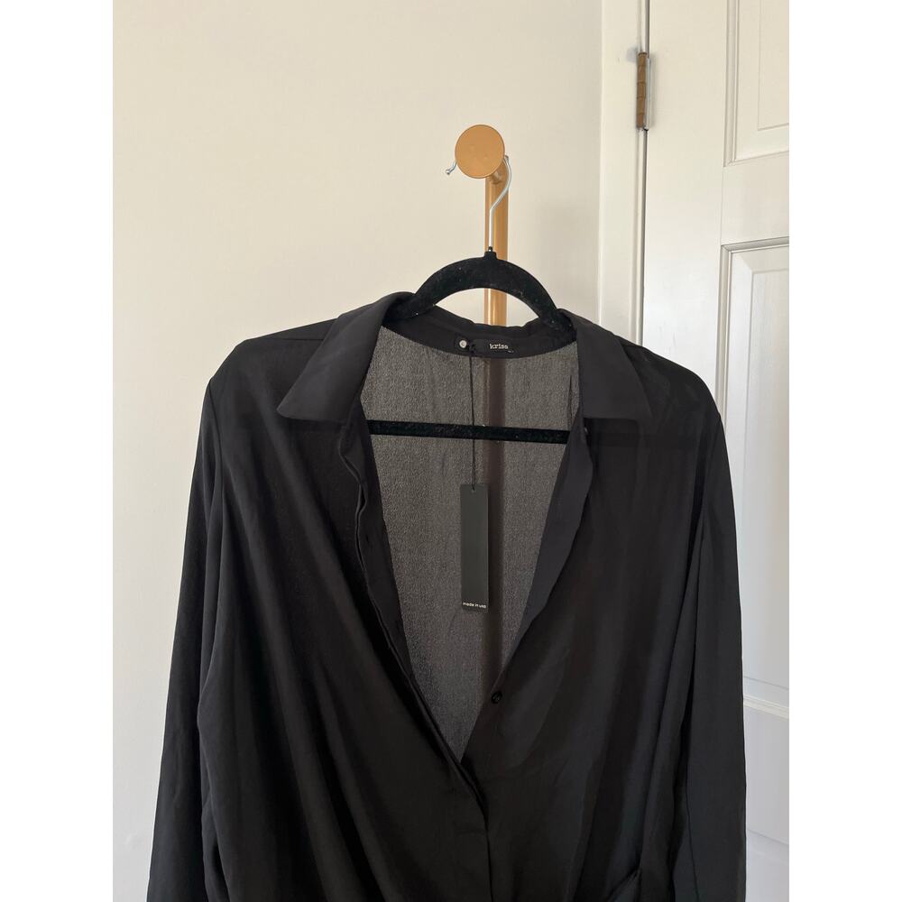 krisa Drape Button Front Mini - Picture 3 of 8